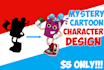 draw a mystery cartoon character base on your theme
