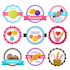 design candy, sweets, chocolate, bakery, delights, food logo