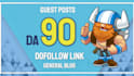 provide a backlink on my da 90 general blog