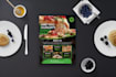 design creative food menu and restaurant flyer