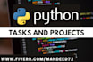 do help in python tasks and projects