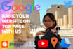 do on page and off page SEO to rank your  website on google first page