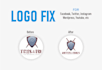 create and fix logo size for facebook twitter instagram