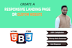 create responsive and modern landing page