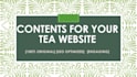 be your web content writer for your tea website