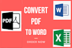 convert pdf files into word, excel or powerpoint