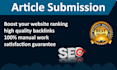 do 210 article submissions high da seo unique  backlinks
