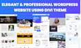 build divi website using divi theme and builder