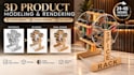 3d realistic product design model and render