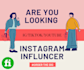 search for the right instagram, tiktok, youtube influencers