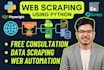 do python web scraping, data scraping, and data mining
