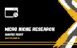 do profitable micro niche research for affiliate or blog