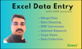 do fast excel data entry, copy paste, and other typing services