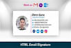 create an interactive email signature