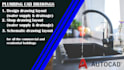 draw drainage and water supply drawing in auto cad 2d