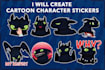 create cartoon character stickers in adobe illustrator