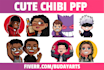 draw your cute chibi anime pfp icon illustration