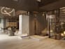 render 3d neoclassic interior, bedroom, livingroom, kitchen