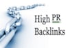 create 20 backlink from edu and gov with index PR4 to PR9