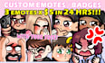 draw custom twitch emotes, discord emojis and sub badges