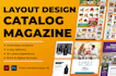 design a professional catalog or magazine layout