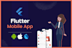develop android and ios mobile app using flutter