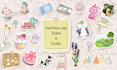 make hand drawn style digital stickers and doodles