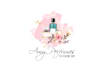 create feminine watercolor hand drawn logo