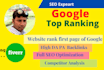 ranked your website top of google by SEO