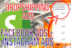 create a video ad for dropshipping or shopify