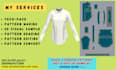 make a digital  clothing sewing pattern, grading