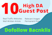 do high da guest post on da 90 sites dofollow link