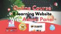 build lms online course website like udemy, with logo