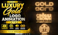 do luxury gold logo animation intro 24h delivery 4k
