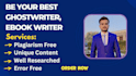 ghost write 30,000 words ebook as ghost writer, and ghost ebook writer