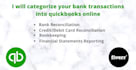 categorize your bank transactions into quickbooks online