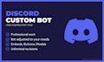 make a professional custom coded discord bot