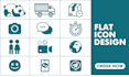 design a unique, simple, and modern custom vector icon set