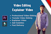 do professional video editing and explainer video for youtube