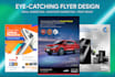 design eye catching flyers for print and digital use