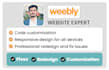 do customization of weebly website edit fix website errors