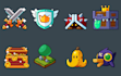 create 2d mobile game icons and items