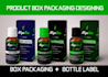 design product  packaging  box and label