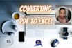 convert your PDF files to excel
