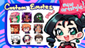draw custom chibi twitch emotes and sub badges