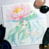 draw a cute, kawaii, colored pencils illustration