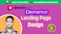 create wordpress elementor landing page