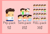 make sticker pack in pixel art style for you