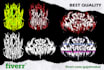 create amazing death metal font, black metal font
