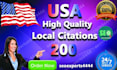 do 300 USA local citations or local listings for local SEO